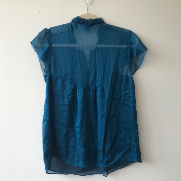 Blue ruffle top - Picture 3 of 3